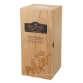 Factory Handcrafted Natural wood single bottle wine packaging case engraving logo wooden wine box